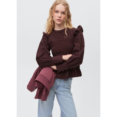 Blouse froncée volants MANGO TEEN