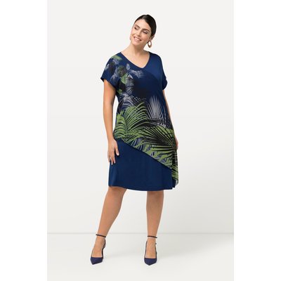 Robe en jersey dans un imprimé feuilles de ULLA POPKEN