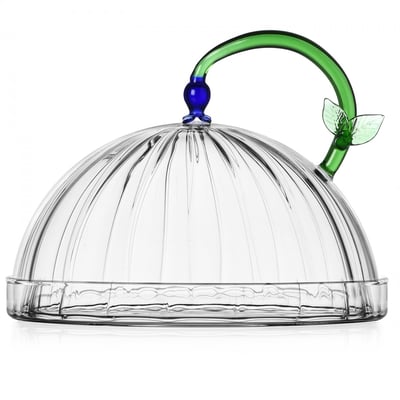 Cloche et Assiette Fleur Bleue ICHENDORF