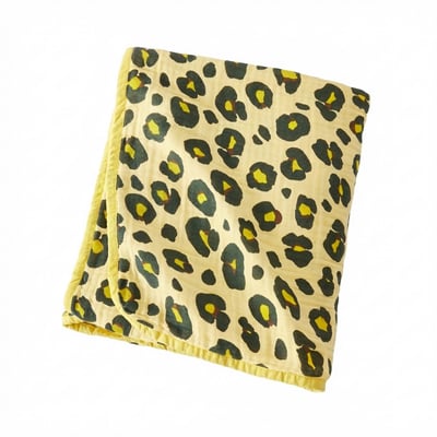 Plaid en 100% Gaze de coton imprimée MONTAUK EDEN