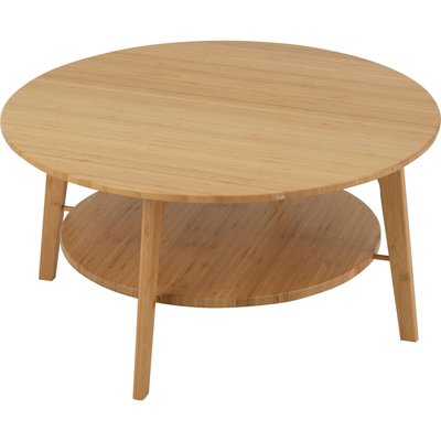 Table d'appoint ronde en bambou naturel ambiance chaleureuse RECOLLECTION