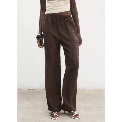Pantalon Lyocell taille élastique MANGO