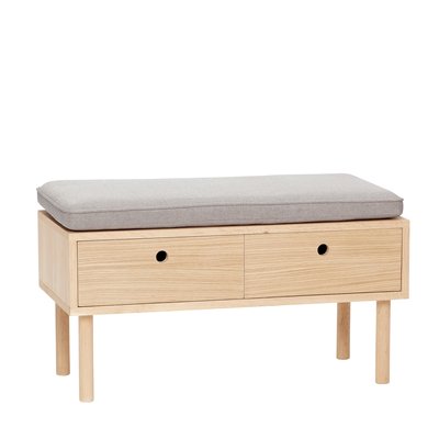 Banc en placage de chêne et bois de chêne HIDE HUBSCH