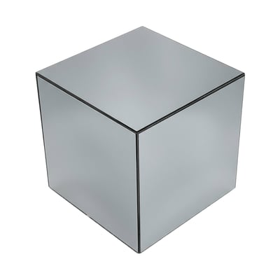 Table cubique miroir, bout de canapé, table d'appoint cube miroir 40cm MIRAGE SWEEEK