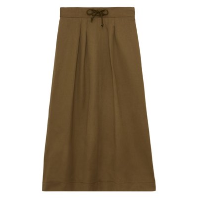 Jupe plissée Maud en coton mélangé kaki INES DE LA FRESSANGE PARIS