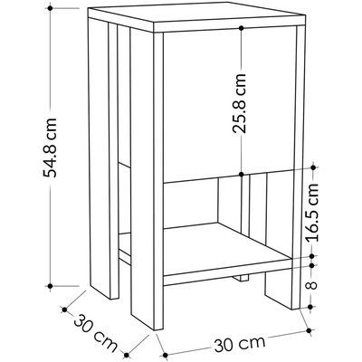 Table de chevet en aggloméré Ema HANAH HOME
