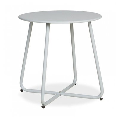 Table ronde métal - couleur blanc HOMESTYLE4U