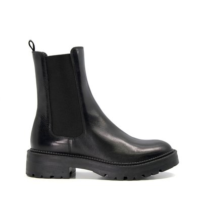 Bottes motardes crantées en cuir - PICTURE DUNE LONDON