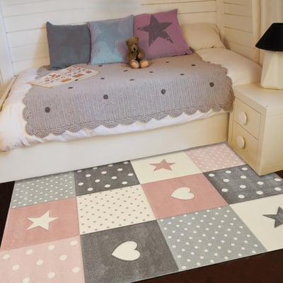 Tapis enfant tissé MINIKIDS UN AMOUR DE TAPIS