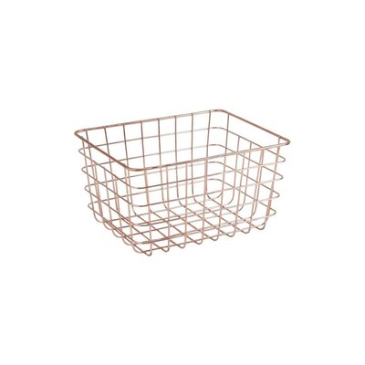 Corbeille de rangement en métal cuivré 24 x 19 x 13 cm AUBRY GASPARD