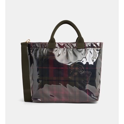 Sac cabas bianca check plastifié imprimé tartan GALERIES LAFAYETTE