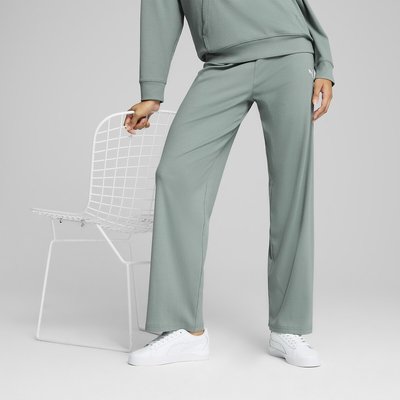 ESSENTIAL ELEVATED RIB Wide-Leg Trousers PUMA