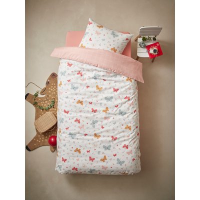 Parure housse de couette + taie d'oreiller enfant PAPILLONS Oeko-Tex® VERTBAUDET