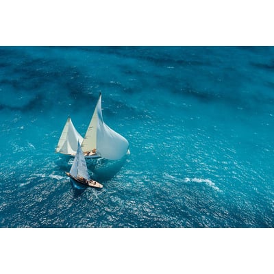 Tableau mer croisement bleu HEXOA