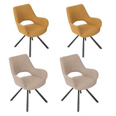 Lot de 4 chaises de salle à manger style scandinave,BETH MEUBLES COSY