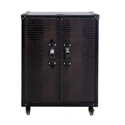 Bar-coffre en simili croco, GLOBETROTTER KARE DESIGN