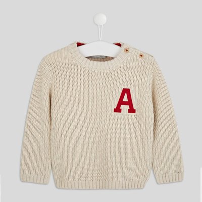 Pull col rond patch en coton BOUT'CHOU