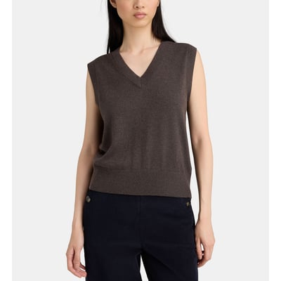 Pull sans manches ocastor laine mélangée JODHPUR