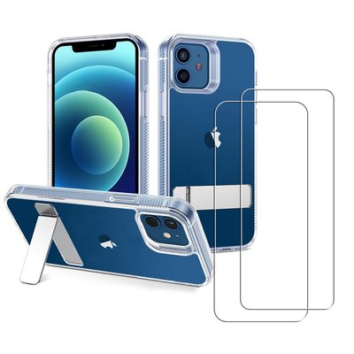 Coque Iphone 12/12 Pro antichoc avec support + 2 vitres EVETANE