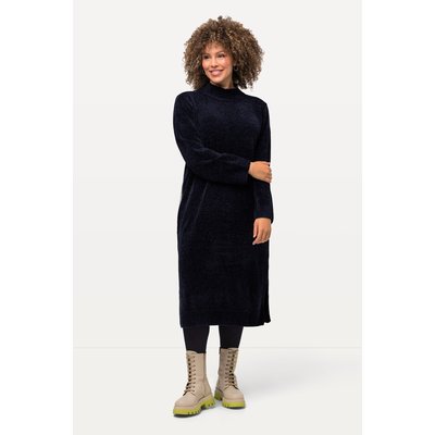 Robe midi en fil chenille à col montant et ULLA POPKEN