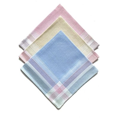 Lot de 12 mouchoirs dame carreaux 29x29  100% coton DECORATIE