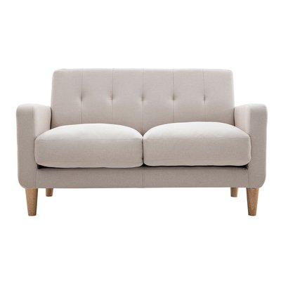 Canapé scandinave 2 places en tissu pieds bois LUNA MILIBOO