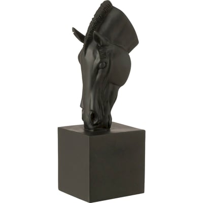Sculpture cheval sur socle en résine RECOLLECTION