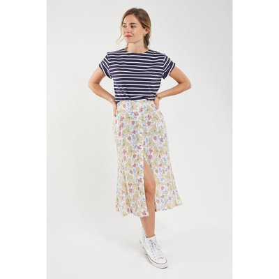 Jupe longue à motifs en cupro FLEURS ARMOR-LUX