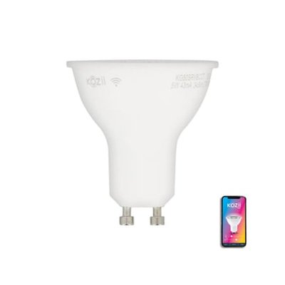 Ampoule Led Connectée Kozii, Éclairage Blancs + Couleurs, Gu10 Spot 5w Variation De Couleur Et Luminosité XANLITE