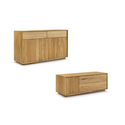 Ensemble meuble tv, buffet bas en bois massif, VICTORIA BOBOCHIC