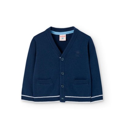 Gilet en maille avec col en V et fermeture à boutons BOBOLI