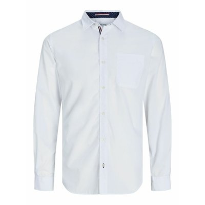 Plain Cotton Mix Shirt in Regular Fit JACK & JONES