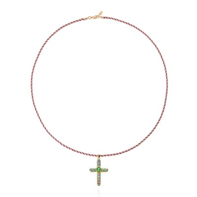 Collier chaîne avec cordon coloré et pendentif BONIFACE HIPANEMA
