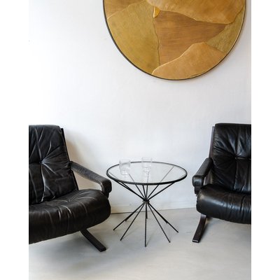 Table d'appoint en verre Hanna N°266 - Bon état DEBONGOUT