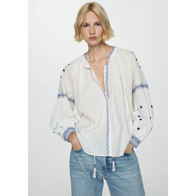 Chemise détails brodés MANGO