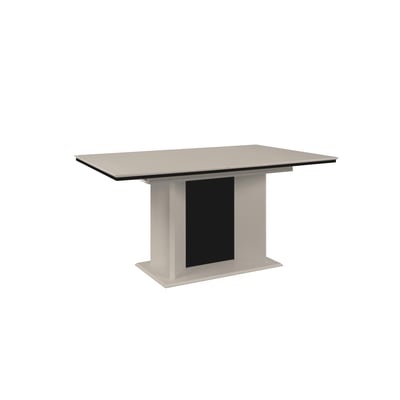 Table à manger extensible beige à pied central 160-200 cm ALVA PIER IMPORT