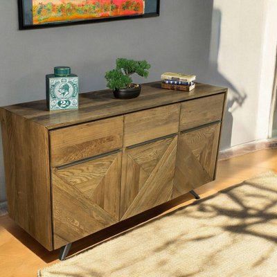 Buffet moderne 3 portes en chêne clair MANHATTAN PIER IMPORT