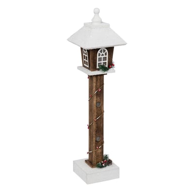 Bois lanterne neige LED 60cm FEERIC LIGHTS & CHRISTMAS