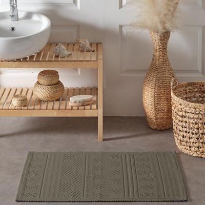 Tapis de bain et descente de lit en coton 1500 g/m² PUNTO PATCH SENSEI MAISON