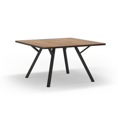 Table carrée avec pieds en métal noir L136 x l136 cm - BENI CALICOSY