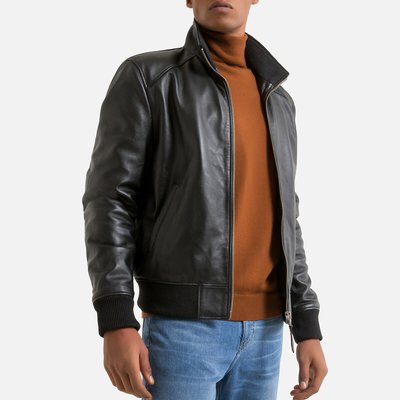 Blouson en cuir d'agneau col montant SCHOTT
