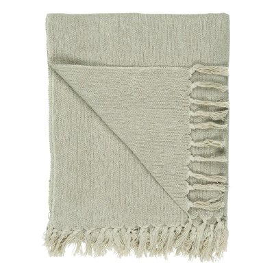 Plaid coton uni franges IB LAURSEN