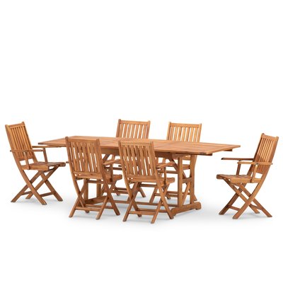 Salon de jardin, 6 chaises, JAVA DEFORA HOME