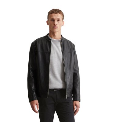 Veste en cuir régulière en cuir d'agneau souple MARC O'POLO
