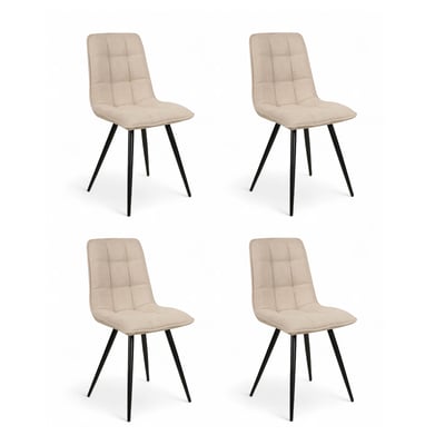 Chaise repas tissu vert ZAGO