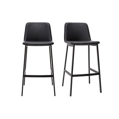Tabourets de bar design noirs H75 cm (lot de 2) ARSENE MILIBOO