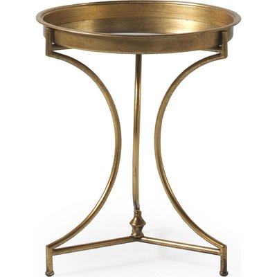 table dappoint dorée en métal au design élégant et finition miroir RECOLLECTION