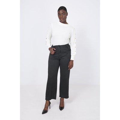 Pantalon 5 poches en maille rayée JEAN-MARC PHILIPPE