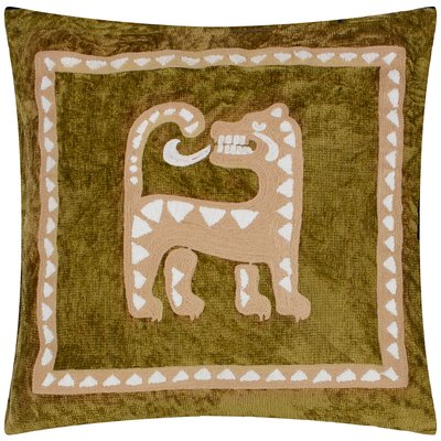 Dynasty Tiger Embroidered Chenille Filled Cushion WYLDER