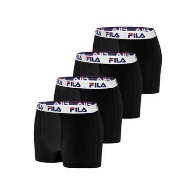 Lot de 4 Boxers Coton Uni FU5016 FILA